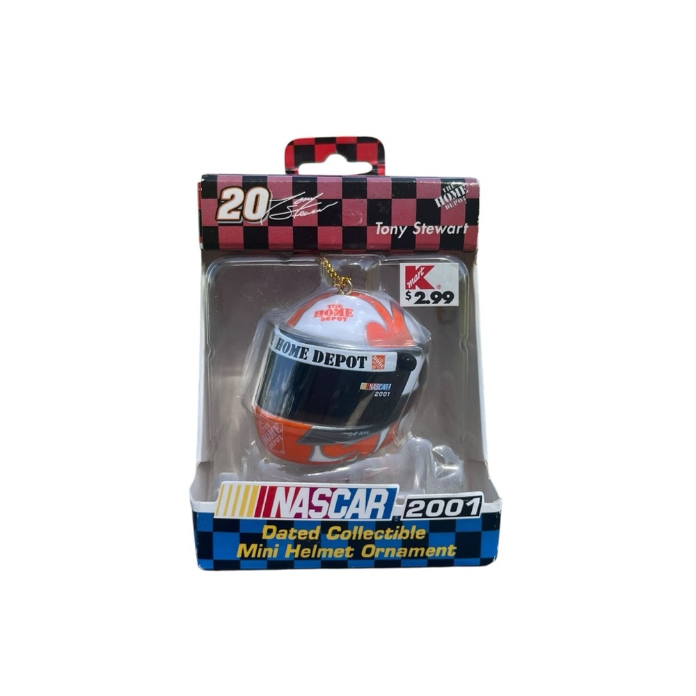 Tony Stewart NASCAR 2001 Dated Collectible Mini‎ Helmet Ornament #20 Racing